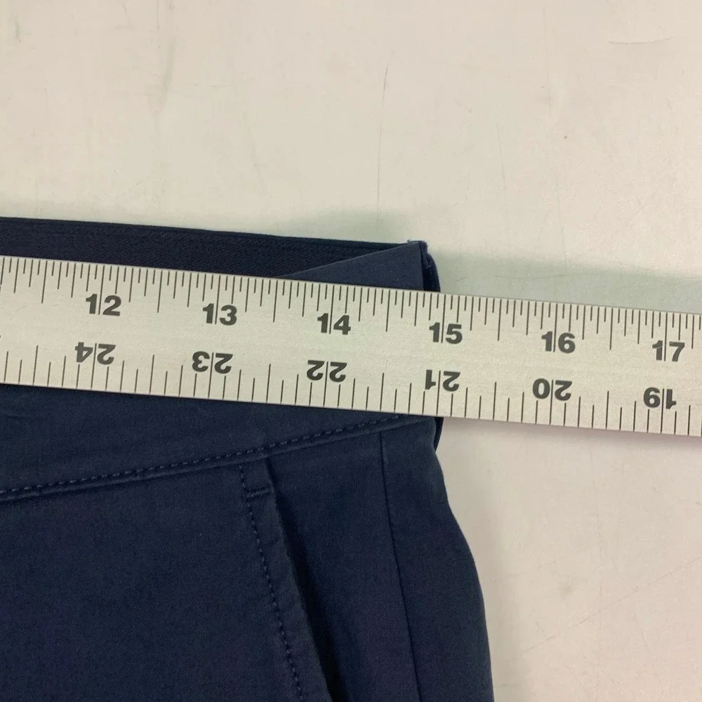 J. Crew Mens Navy Blue Flat Front Chinos Pants Straight Leg Casual Pants Size 28